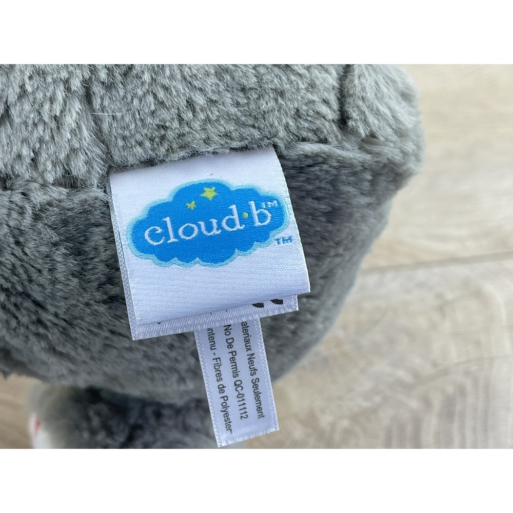 Cloud B Dreamy Hugginz Penguin Plush Stuffed Animal Toy Red Stars Gray White 11" - Picture 9 of 12